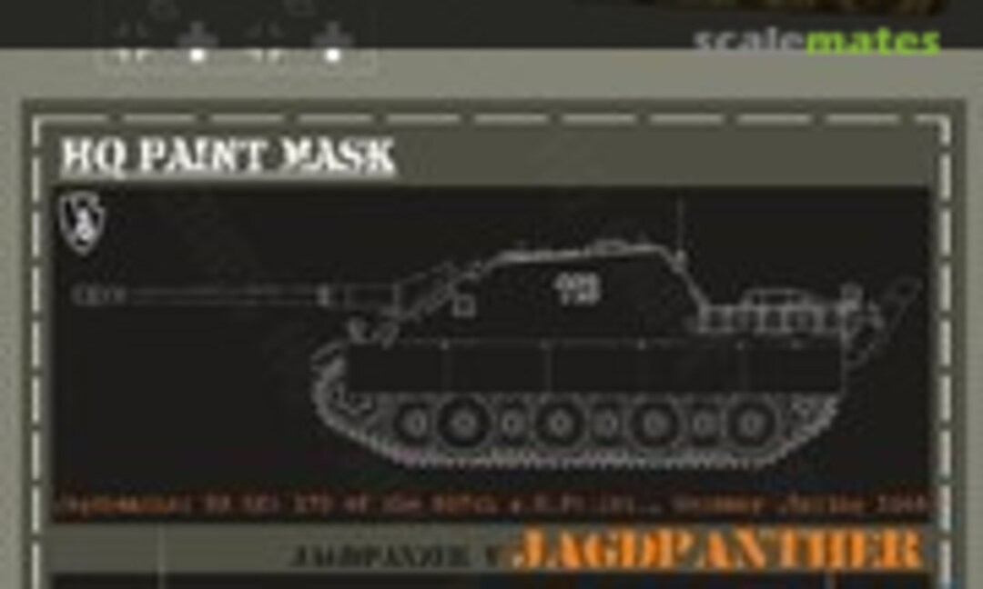 1:16 Jagdpanther 507th s.H.Pz.Abt. Germany Spring 1945 Paint Mask (HQ-Masks JGP 006) JGP 006