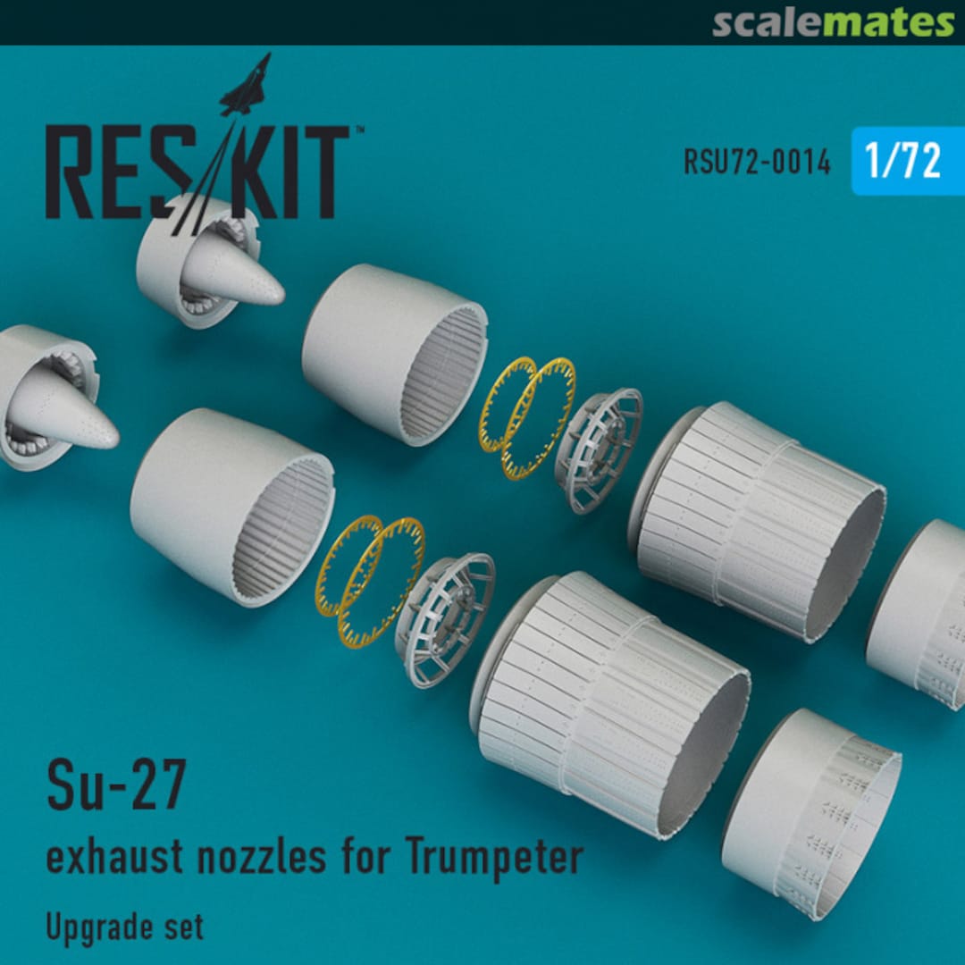 Boxart Su-27 exhaust nozzles RSU72-0014 ResKit Boxart Su-27 exhaust nozzles RSU72-0014 ResKit