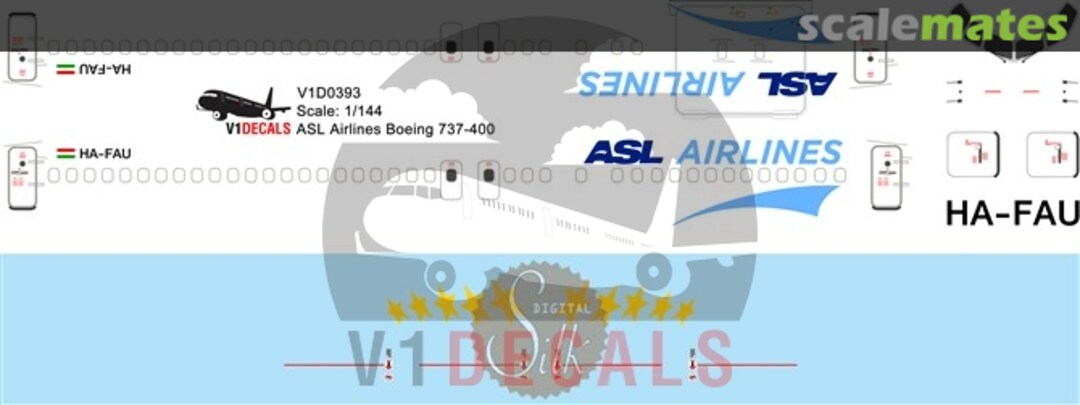 Boxart ASL Airlines Boeing 737-400 V1D0393-144 V1 Decals Boxart ASL Airlines Boeing 737-400 V1D0393-144 V1 Decals