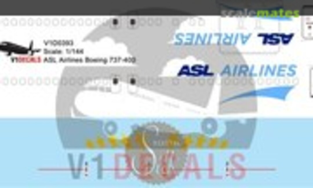 1:144 ASL Airlines Boeing 737-400 (V1 Decals V1D0393-144) V1D0393-144