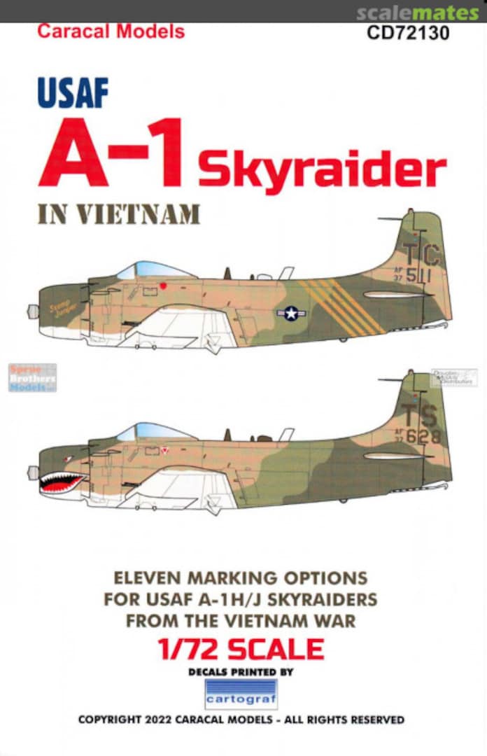 Boxart USAF A-1 Skyraiders in Vietnam CD72130 Caracal Models Boxart USAF A-1 Skyraiders in Vietnam CD72130 Caracal Models