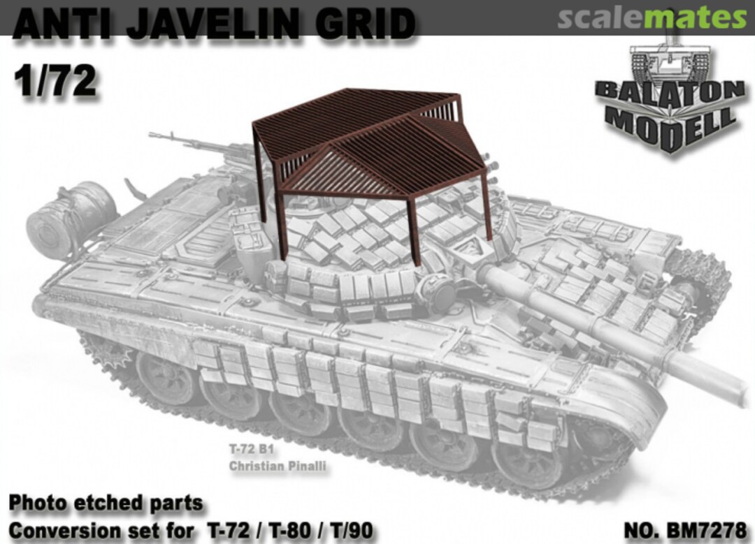 Boxart Anti-Javelin grid for T-72/T-80/T-90 kits BM7278 Balaton Modell Boxart Anti-Javelin grid for T-72/T-80/T-90 kits BM7278 Balaton Modell