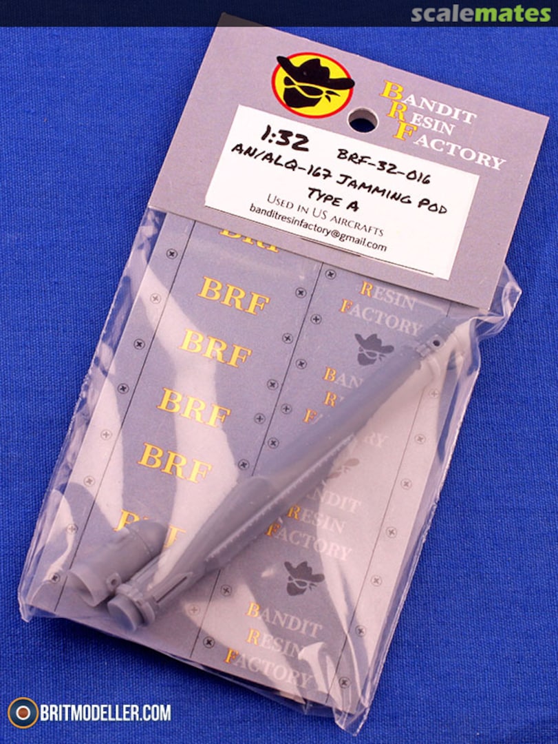 Boxart AN/ALQ-167 Jamming Pod Type A BRF-32-016 Bandit Resin Factory Boxart AN/ALQ-167 Jamming Pod Type A BRF-32-016 Bandit Resin Factory