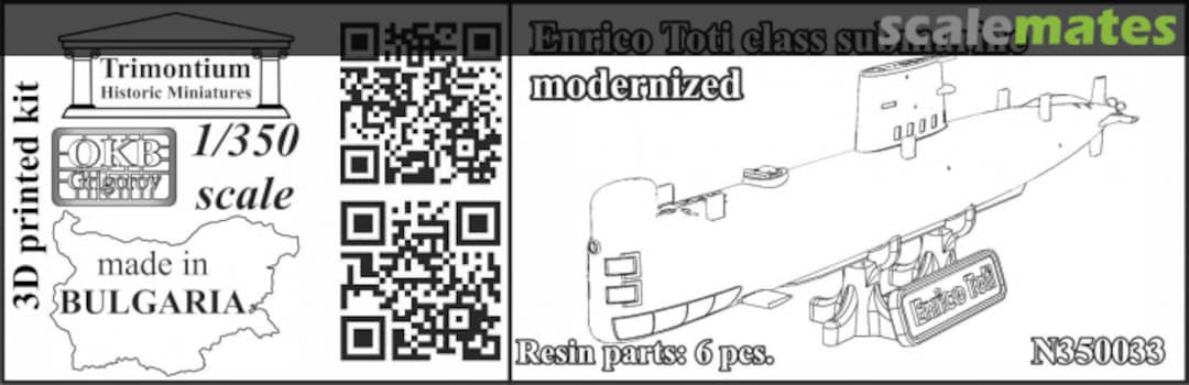 Boxart Enrico Toti class submarine, modernized N350033 OKB Grigorov Boxart Enrico Toti class submarine, modernized N350033 OKB Grigorov