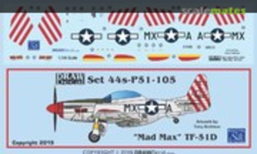 1:144 “Mad Max” TF-51D (Draw Decal 44-P51-105) 44-P51-105