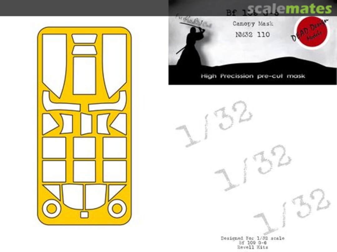 Boxart Messerschmitt Bf-109 G-6 - Canopy Mask NM32110 DEAD Design Models Boxart Messerschmitt Bf-109 G-6 - Canopy Mask NM32110 DEAD Design Models