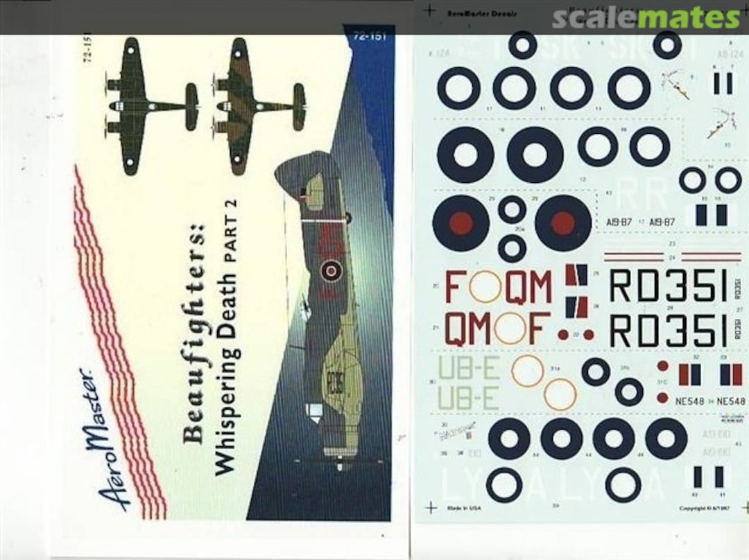 Boxart Beaufighters: Whispering Death Part 2 72-151 AeroMaster Boxart Beaufighters: Whispering Death Part 2 72-151 AeroMaster