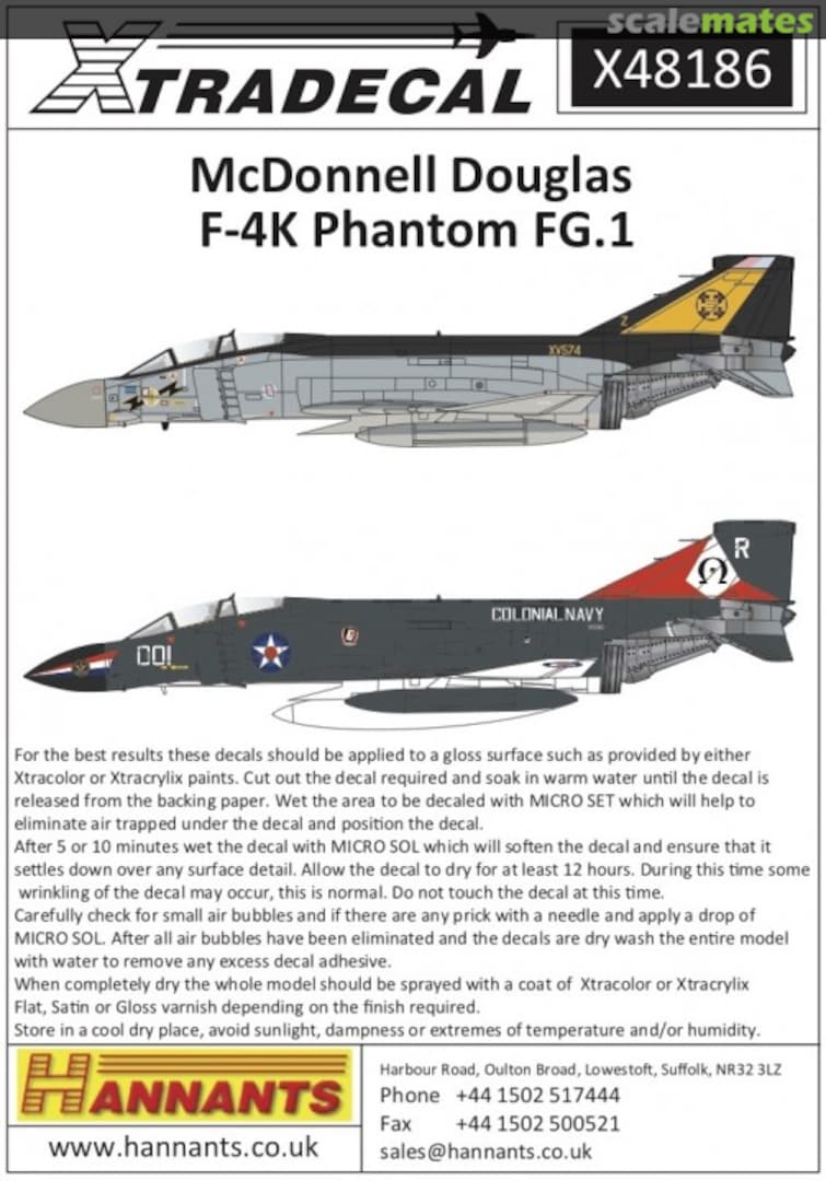 Boxart McDonnell-Douglas F-4K Phantom FG.1 X48186 Xtradecal Boxart McDonnell-Douglas F-4K Phantom FG.1 X48186 Xtradecal