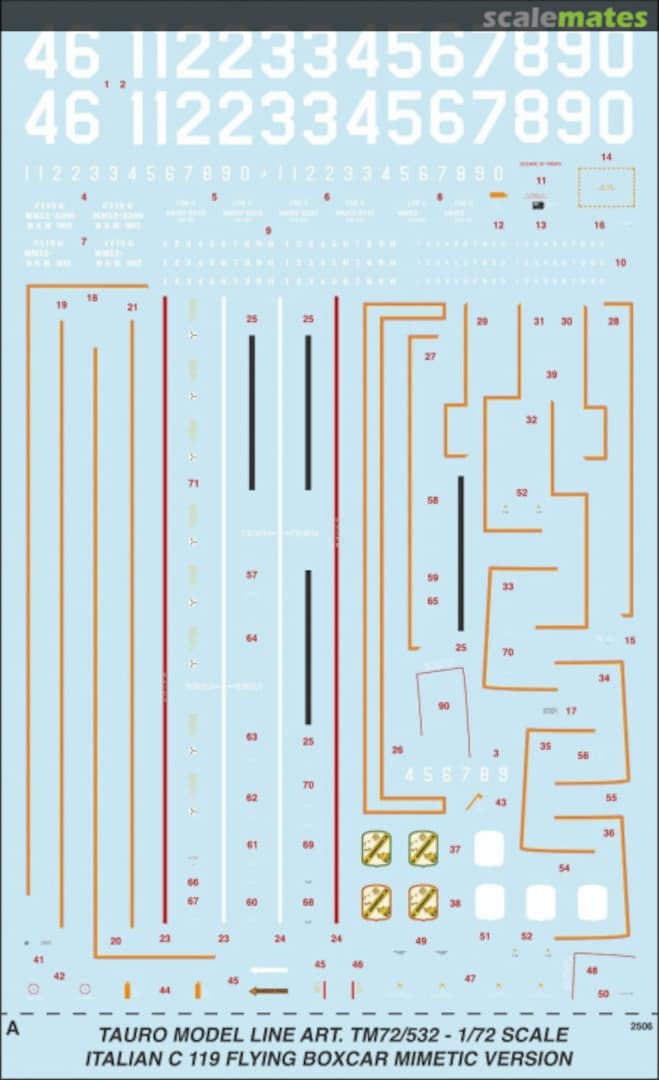 Boxart Italian C-119 Flying Boxcar TM72/532 Tauro Model Boxart Italian C-119 Flying Boxcar TM72/532 Tauro Model