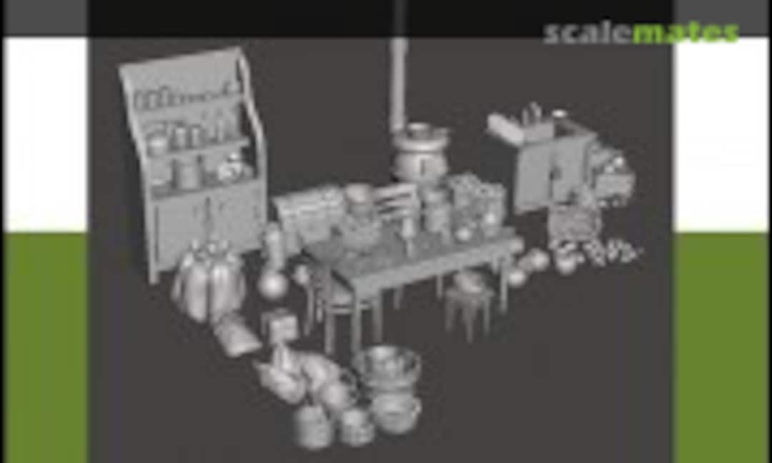 1:87 WWII Kitchen Accessories (Mironious Models MM87901) MM87901