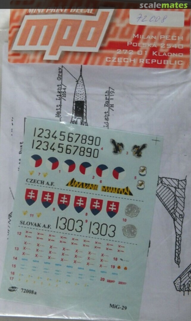 Boxart Mig-29 72008a Mini Print Decal Boxart Mig-29 72008a Mini Print Decal