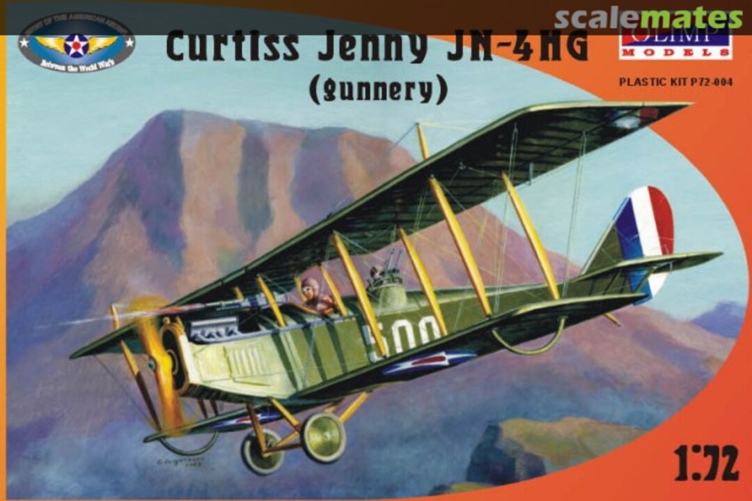 Boxart Curtiss Jenny JN-4HG (gunnery) P72-004 Olimp Models