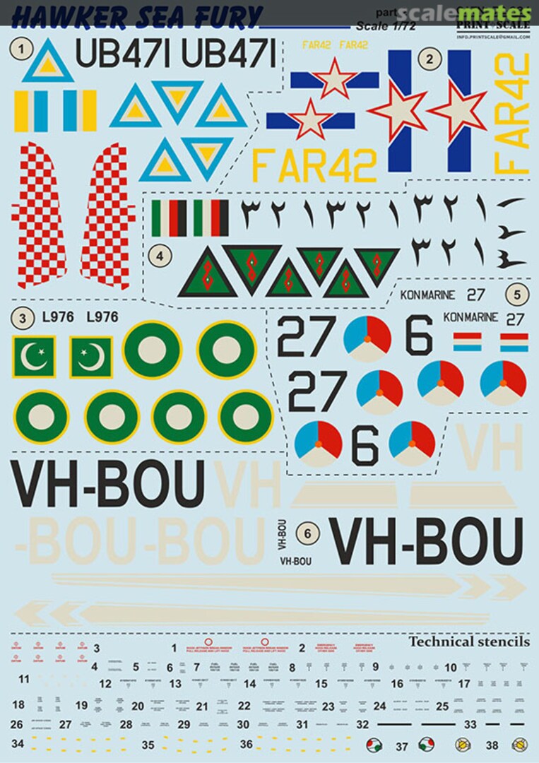 Boxart Hawker Sea Fury 72-334 Print Scale Boxart Hawker Sea Fury 72-334 Print Scale