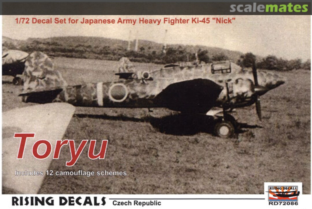 Boxart Decal Set for Ki-45 Toryu "Nick" RD72086 Rising Decals Boxart Decal Set for Ki-45 Toryu "Nick" RD72086 Rising Decals