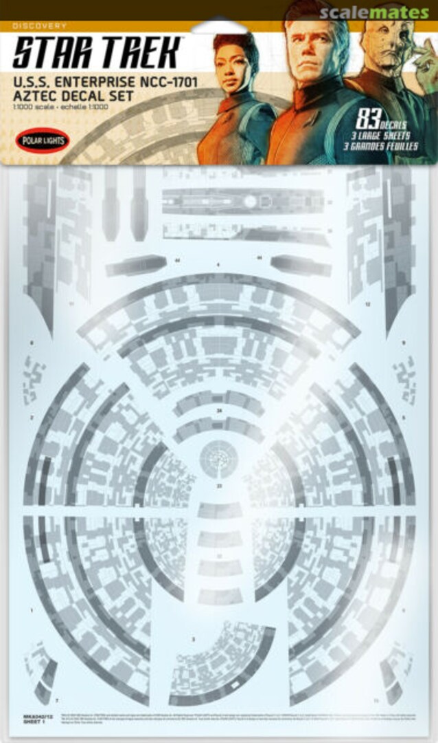 Boxart U.S.S. Enterprise NCC-1701 Aztec Decal Set MKA042/12 Polar Lights Boxart U.S.S. Enterprise NCC-1701 Aztec Decal Set MKA042/12 Polar Lights