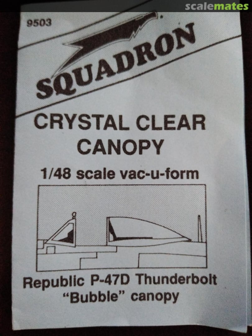Boxart Republic P-47D Thunderbolt "Bubble" Canopy 9503 Squadron Boxart Republic P-47D Thunderbolt "Bubble" Canopy 9503 Squadron