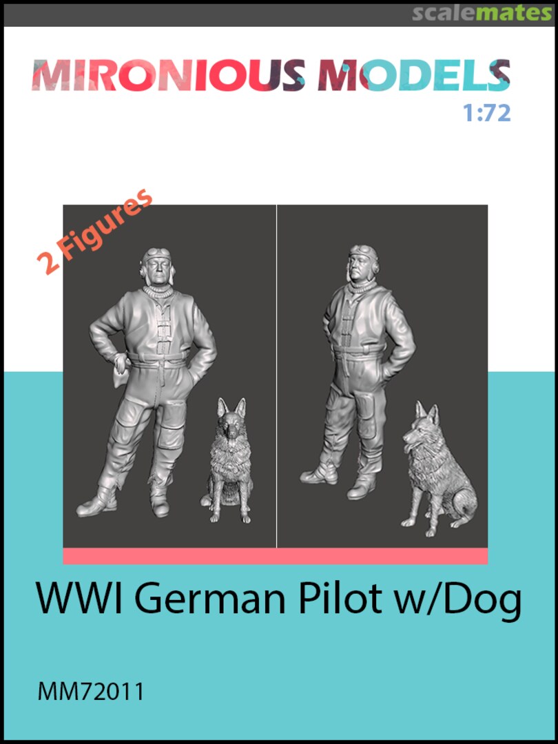 Boxart WWI German Pilot w/Dog MM72011 Mironious Models