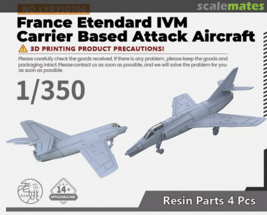 Boxart Etendard IVM Carrier Based Attack Aircraft LYR350706 Yao's Studio/ 老姚手工坊 Boxart Etendard IVM Carrier Based Attack Aircraft LYR350706 Yao's Studio/ 老姚手工坊