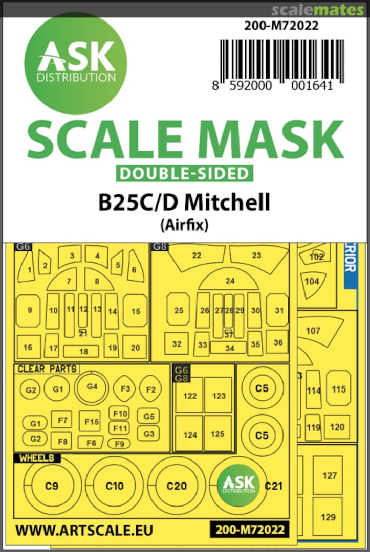 Boxart Scale Mask B-25C/D Mitchell 200-M72022 ASK Boxart Scale Mask B-25C/D Mitchell 200-M72022 ASK
