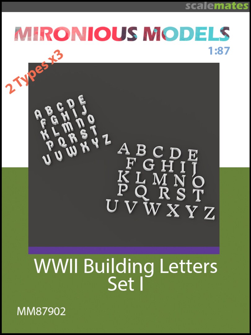 Boxart WWII Building Letters Set I MM87902 Mironious Models Boxart WWII Building Letters Set I MM87902 Mironious Models