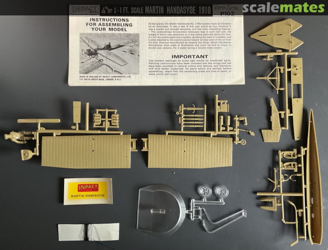 Contents Martin-Handasyde P102 Inpact Kits Contents Martin-Handasyde P102 Inpact Kits