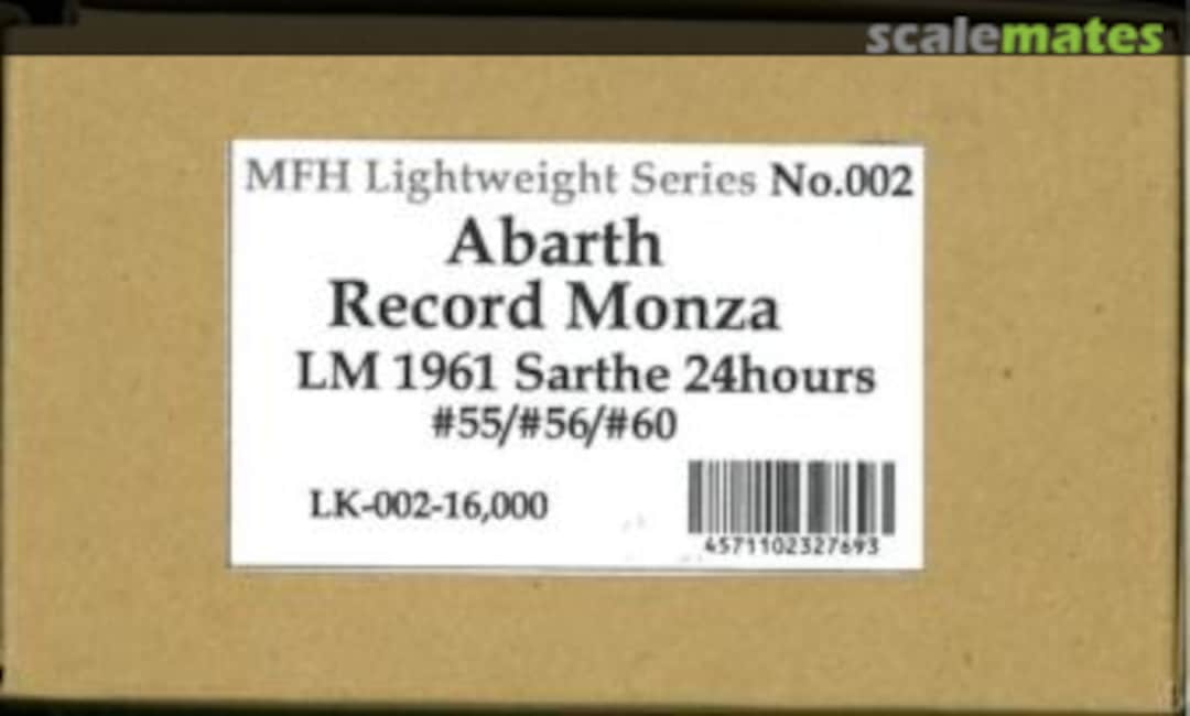 Boxart Abarth Record Monza LK-002 Model Factory Hiro Boxart Abarth Record Monza LK-002 Model Factory Hiro
