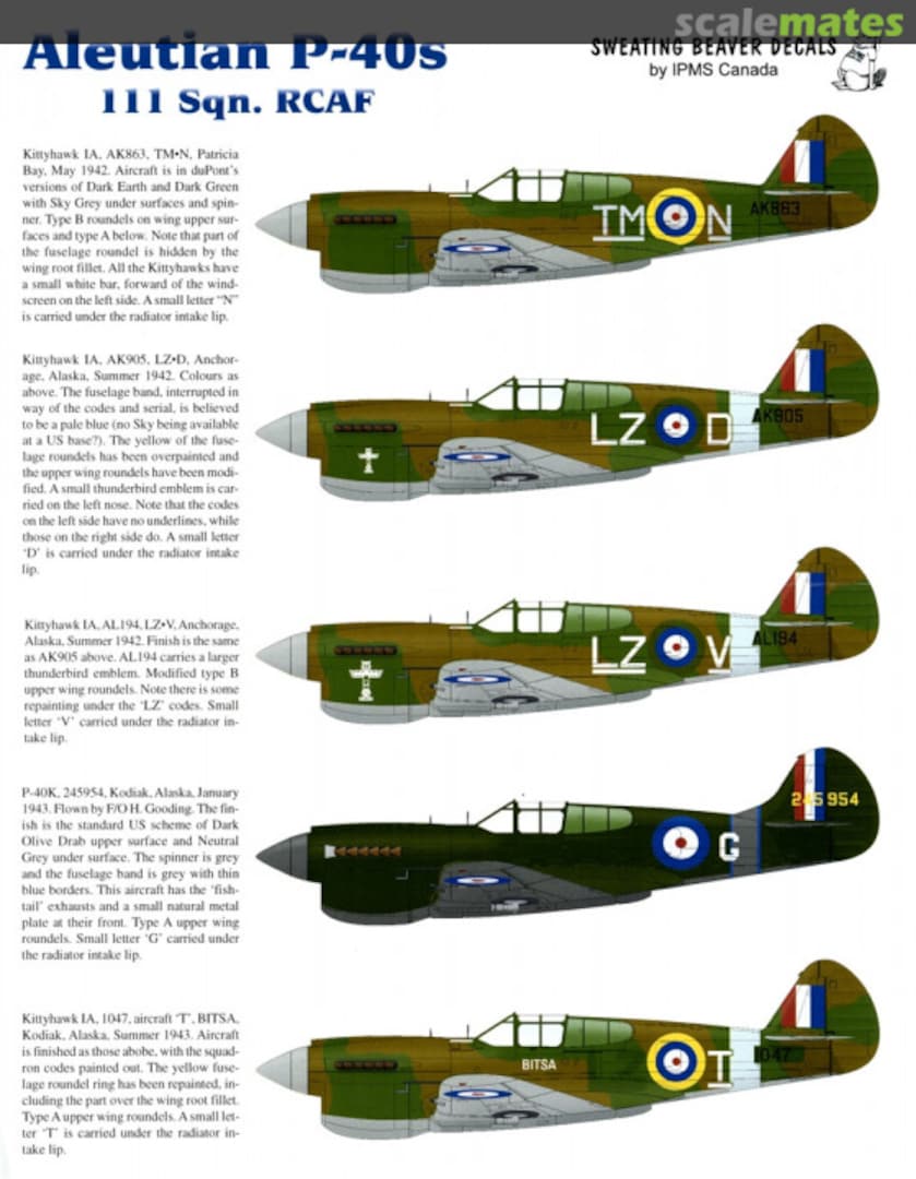 Contents Aleutian P-40s IPMS Canada Contents Aleutian P-40s IPMS Canada