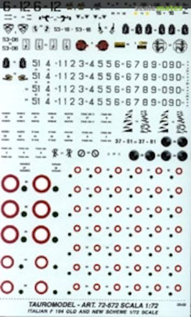 Boxart Italian F-104 old and new scheme 72-572 Tauro Model Boxart Italian F-104 old and new scheme 72-572 Tauro Model