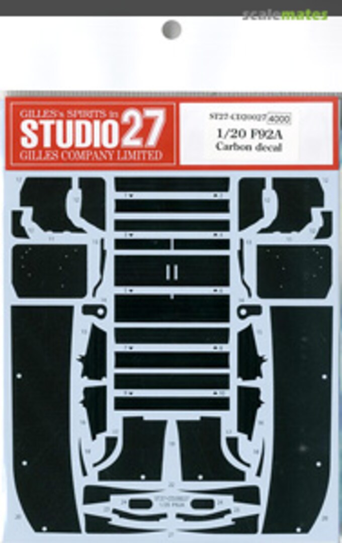 Boxart Ferrari F92A 1992 ST27-CD20027 Studio27 Boxart Ferrari F92A 1992 ST27-CD20027 Studio27