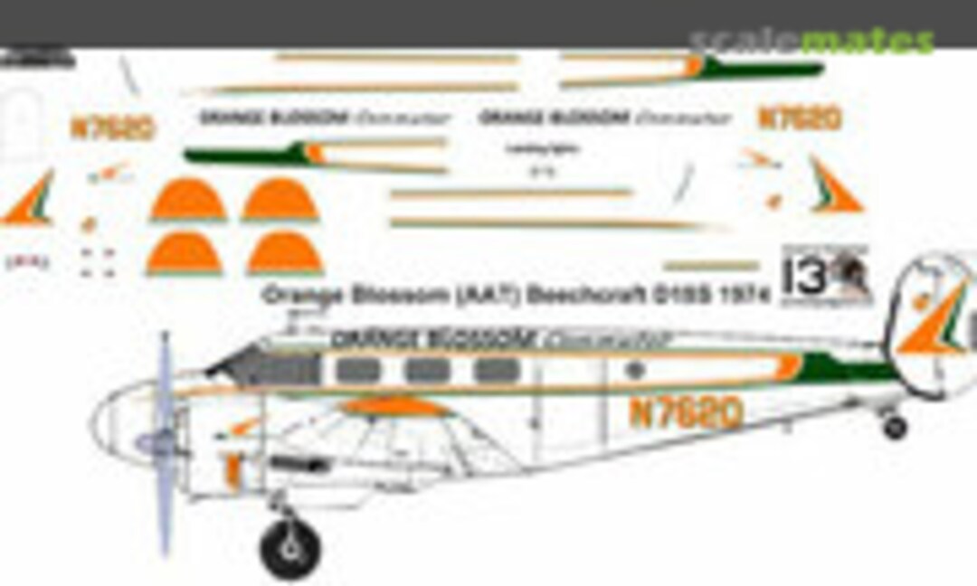 1:72 Orange Blossom (AAT) Beechcraft D18S 1974 (Pointerdog Decals s-l1501) s-l1501