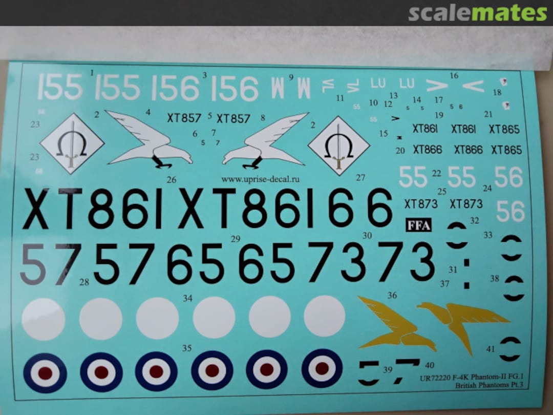 Contents F-4K Phantom-II FG.1, British Phantoms Pt.2 UR72219 UpRise Decal Contents F-4K Phantom-II FG.1, British Phantoms Pt.2 UR72219 UpRise Decal