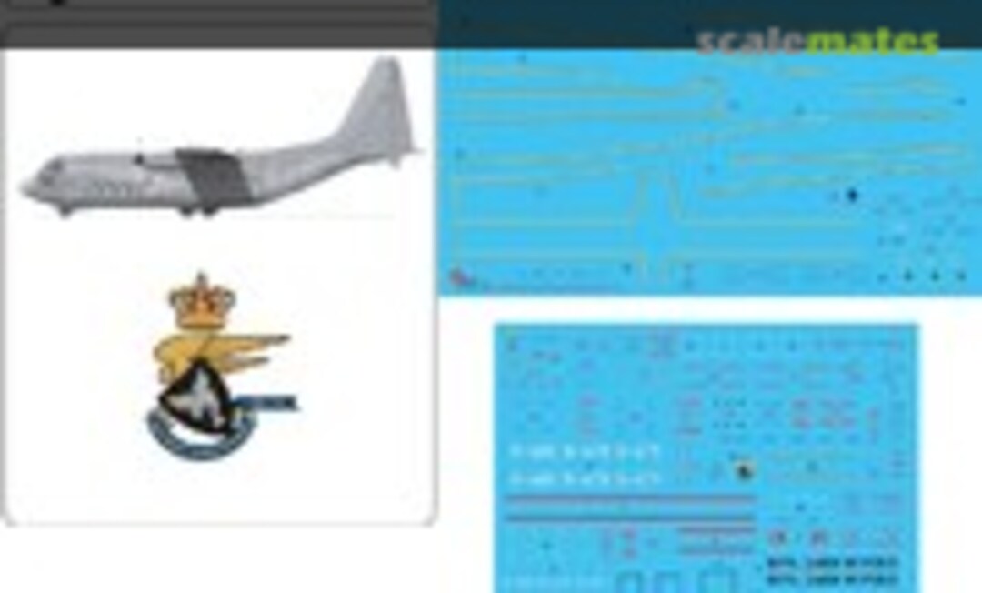 1:72 Royal Danish Air Force Lockheed C-130H Hercules Grey scheme (Lima November Decals LN72-D13) LN72-D13