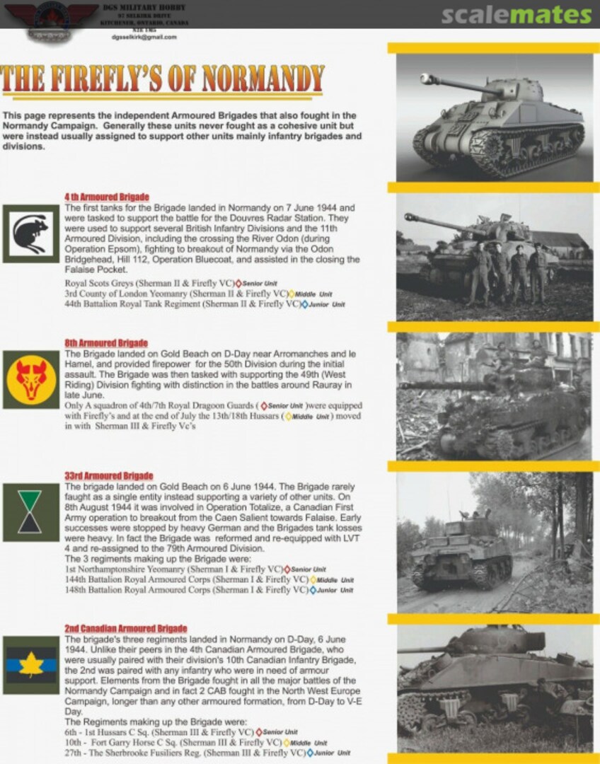 Contents 1/16 Canadian/British/Polish Normandy Markings DGS Military Hobby Contents 1/16 Canadian/British/Polish Normandy Markings DGS Military Hobby