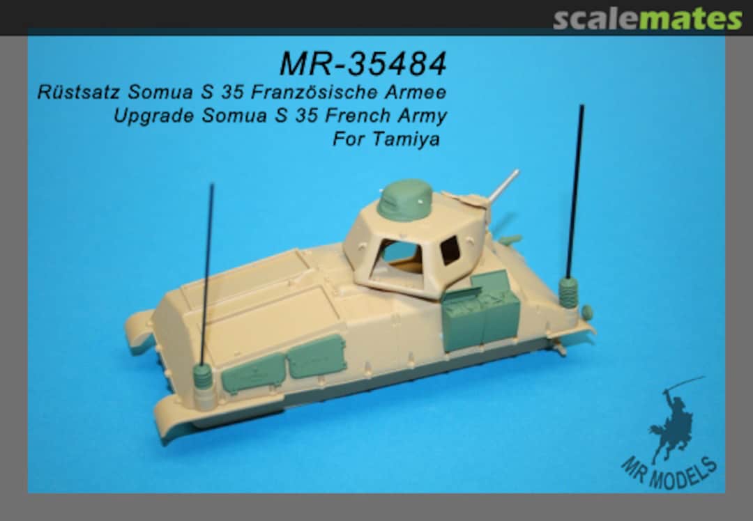 Boxart upgrade and gun barrel SOMUA S35 French Army MR-35484 MR Modellbau Boxart upgrade and gun barrel SOMUA S35 French Army MR-35484 MR Modellbau