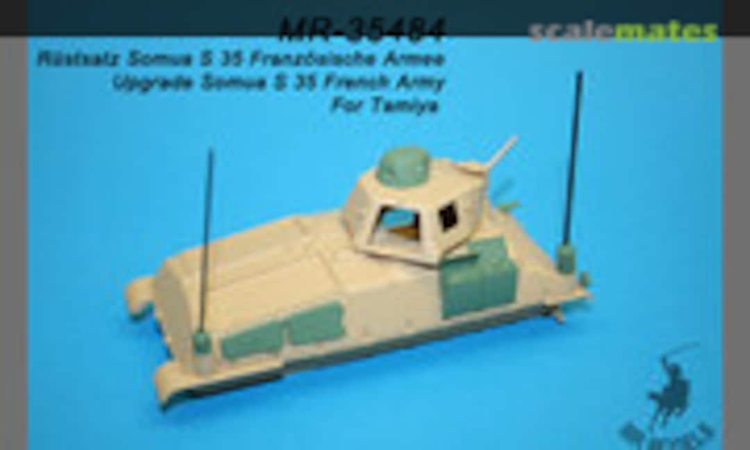 1:35 upgrade and gun barrel SOMUA S35 French Army (MR Modellbau MR-35484)