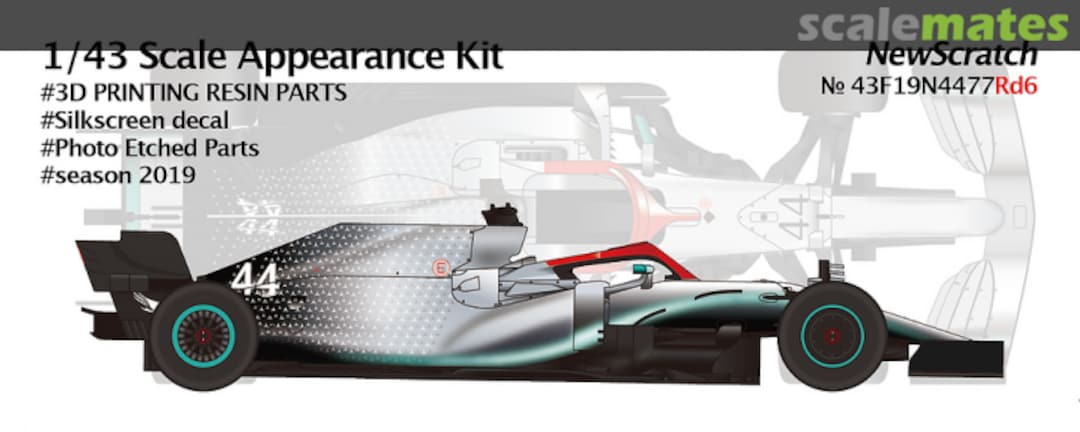 Boxart Mercedes F1 W10 Rd.6 43F19N4477Rd6 NewScratch