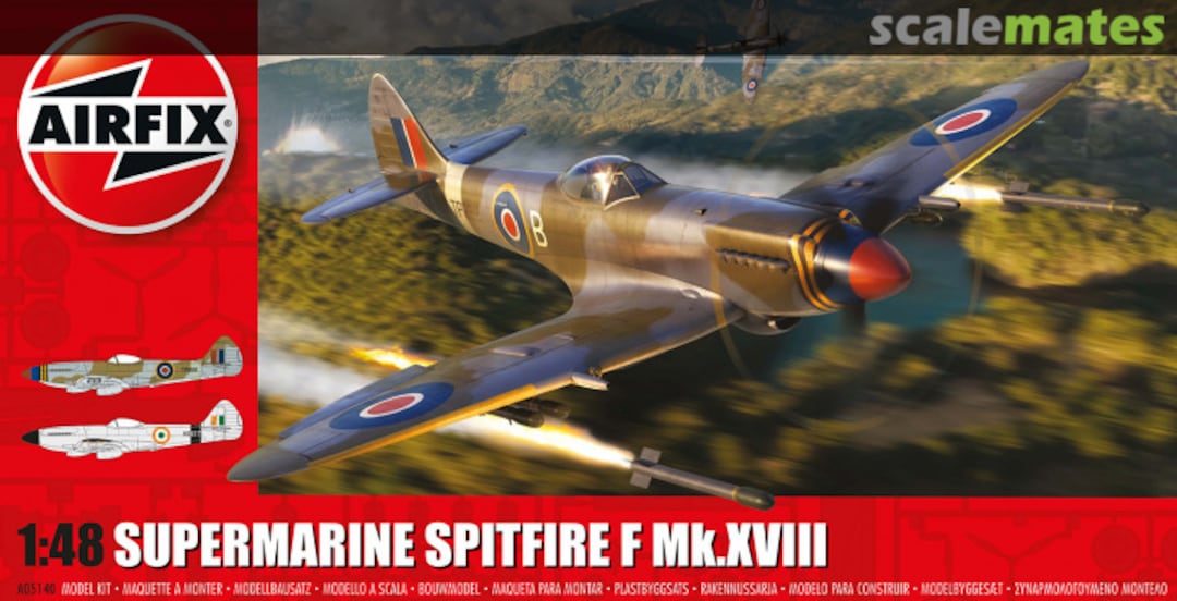 Boxart Supermarine Spitfire F Mk.XVIII A05140 Airfix Boxart Supermarine Spitfire F Mk.XVIII A05140 Airfix