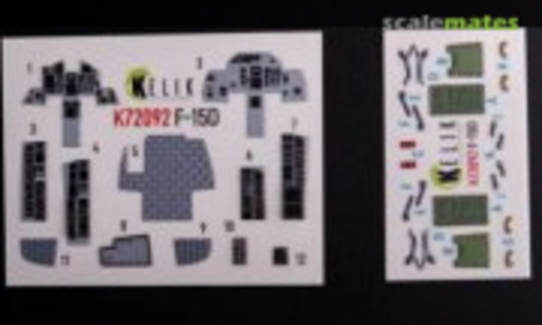 1:72 F-15D interior 3D decals (Kelik K72092)