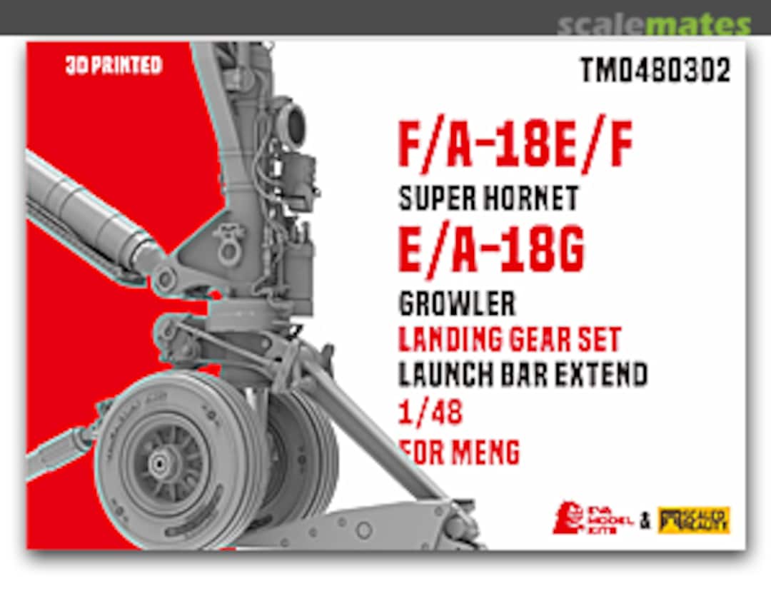 Boxart F/A-18E/F Super Hornet, EA-18G Growler Landing Gear Set (Launch Bar Extend) TM0480302 EVA Model Kits