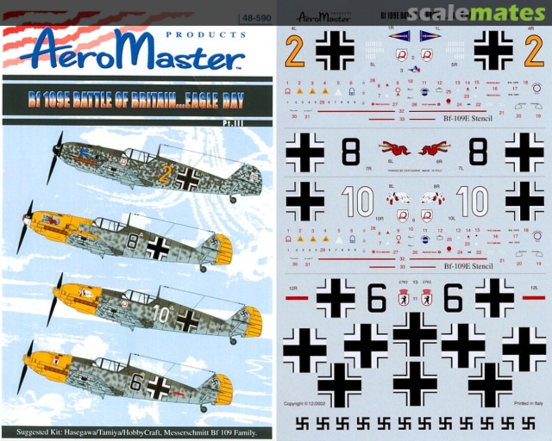 Boxart Bf 109E Battle of Britain...Eagle Day Pt. III 48-590 AeroMaster Boxart Bf 109E Battle of Britain...Eagle Day Pt. III 48-590 AeroMaster