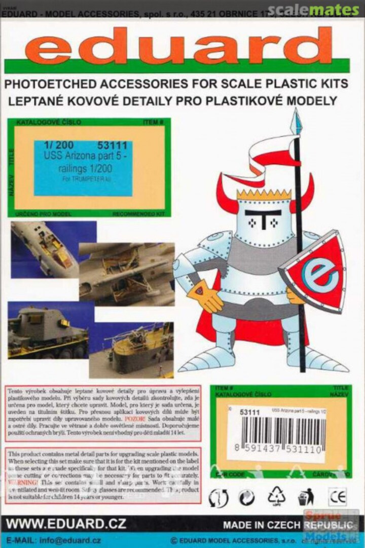 Boxart USS Arizona part 5 - railings 53111 Eduard Boxart USS Arizona part 5 - railings 53111 Eduard