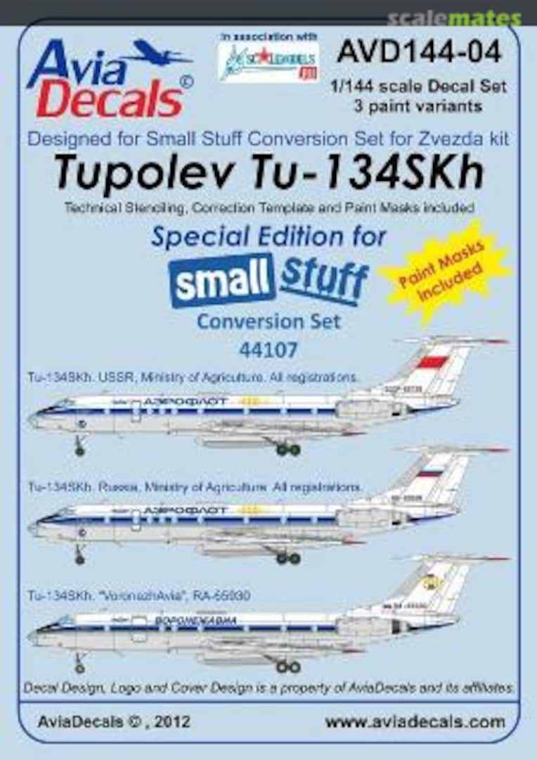 Boxart Tupolev Tu-134 Series. Part 4. Tu-134SKh AVD144-04 AviaDecals Boxart Tupolev Tu-134 Series. Part 4. Tu-134SKh AVD144-04 AviaDecals