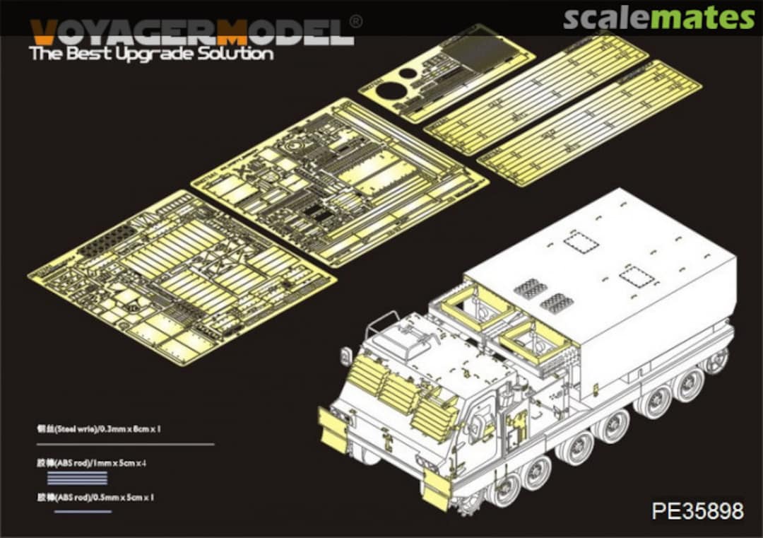 Boxart M270A1 Mittlere Artillerie Racketen System Basic Parts PE35898 Voyager Model Boxart M270A1 Mittlere Artillerie Racketen System Basic Parts PE35898 Voyager Model