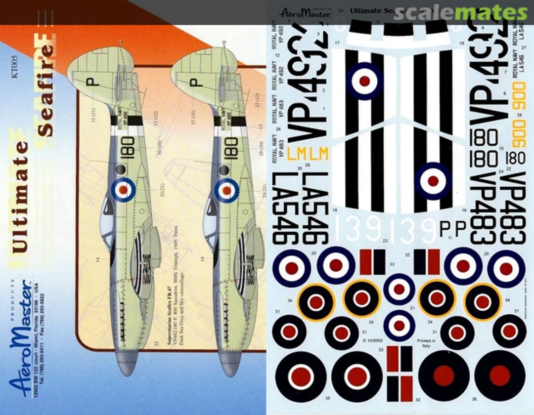 Boxart Ultimate Seafire KT005 AeroMaster Boxart Ultimate Seafire KT005 AeroMaster