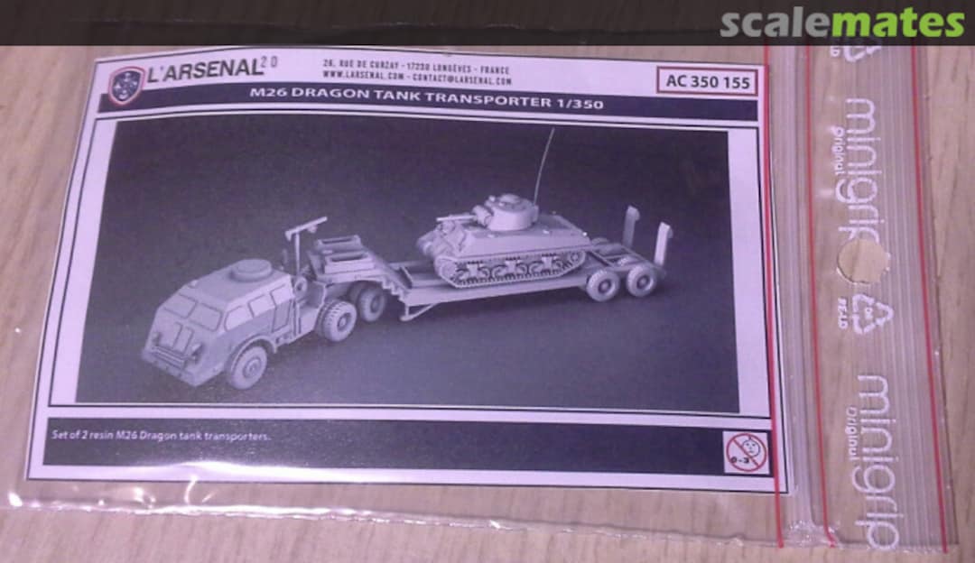 Boxart M26 Dragon Tank Transporter Ac 350 155 L'Arsenal Boxart M26 Dragon Tank Transporter Ac 350 155 L'Arsenal