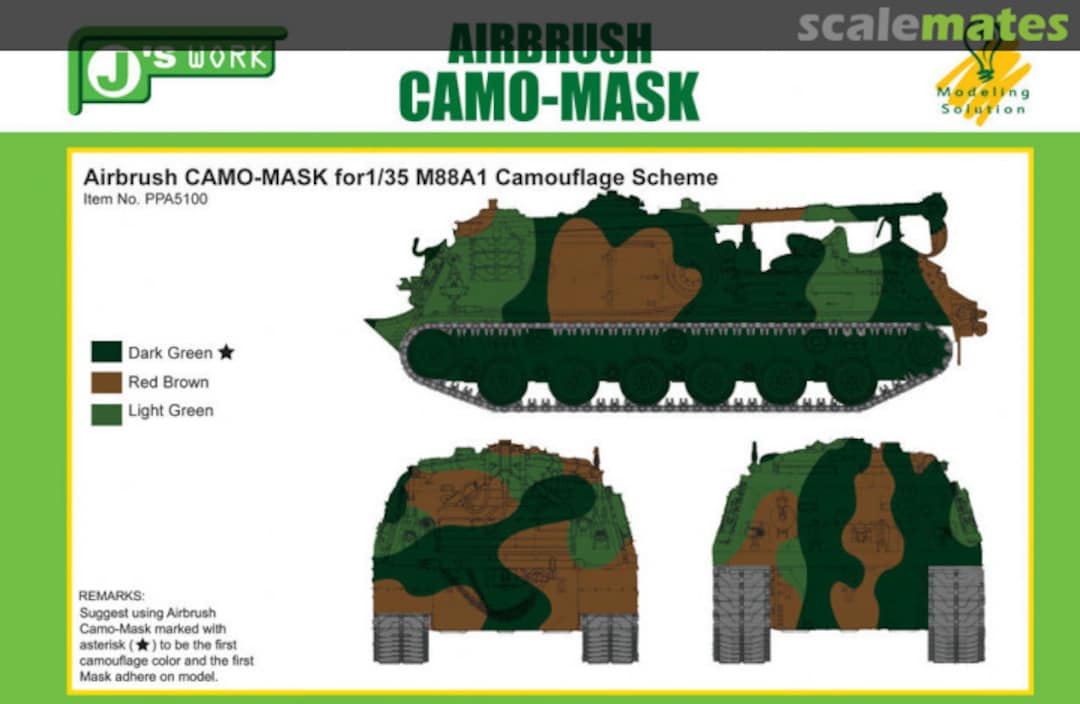 Boxart CAMO-MASK M88 ARV Camouflage Scheme PPA5100 J's Work Boxart CAMO-MASK M88 ARV Camouflage Scheme PPA5100 J's Work