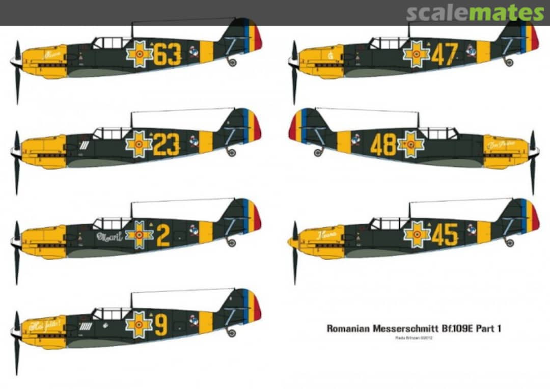 Boxart Romanian Messerschmitt Bf-109E Decals Part 1 RB-D72012 RB Productions Boxart Romanian Messerschmitt Bf-109E Decals Part 1 RB-D72012 RB Productions