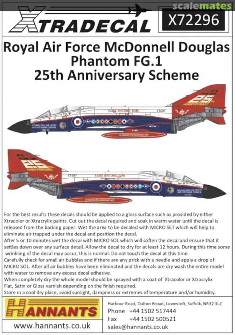 Boxart McDonnell-Douglas FG.1 Phantom X72296 Xtradecal Boxart McDonnell-Douglas FG.1 Phantom X72296 Xtradecal