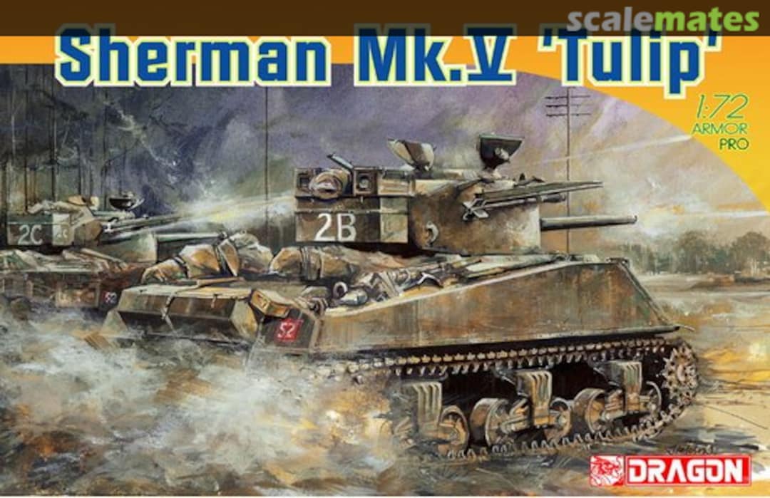 Boxart Sherman Mk.V 'Tulip' 7312 Dragon Boxart Sherman Mk.V 'Tulip' 7312 Dragon