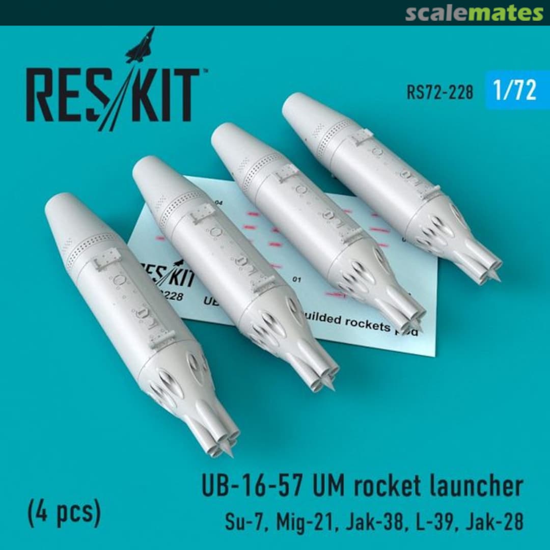 Boxart UB-16-57UM rocket launcher (4 pcs) RS72-228 ResKit Boxart UB-16-57UM rocket launcher (4 pcs) RS72-228 ResKit